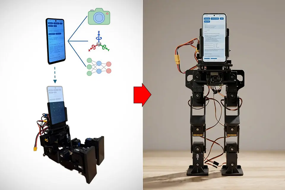 UCLA PhoneBot Turns Discarded Smartphones Into Walking Robot Companions